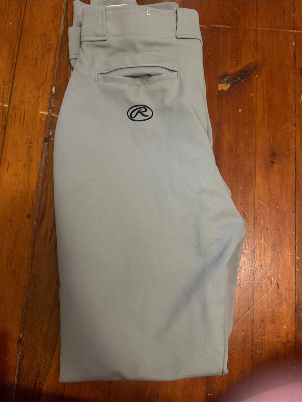 Rawlings Men's Light Gray Athletic Baseball Pants with Embroidered Logo
